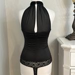 Victoria's Secret Victoria’s Secret Halter Push Up Black Bodysuit Built-In Bra Size 34A (Small) Photo 5