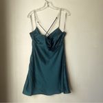 Princess Polly Mazie Green Satin Rhinestone Strap Mini Dress 8 Photo 8