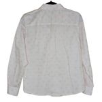 Foxcroft Wrinkle Free Floral Shirt 10P Wrinkle Free Long Sleeves Embroidery Photo 4