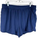 Lands' End Lands’ End Navy Blue Running Shorts‎ Tencil Knit Size XL(18) Photo 5