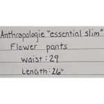 Anthropologie  Essential Slim Brown Floral Jacquard‎ Mid Rise Pant Size 2 Photo 11
