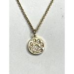 Spartina Gold Tone Paw Print Pendant Necklace With Crystal Accents Photo 5