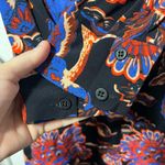 Whistles Black Ruby trailing bloom midi dress size 6 Photo 5