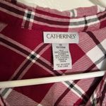 Catherines Catherine’s Button Down Shirt Red Plaid Handkerchief Back Photo 4