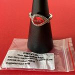 Bomb Party RBP2100 "The Sparkling Fish" Tangerine Quartz - Rhodium Sz 9 Ring NWT Photo 3