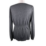 Boden Open Sweater Waterfall Cardigan Gray 10 Lightweight Photo 4