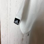 Adidas Womens Gold Foil Graphic White Short Sleeve Tee Sz L Photo 4