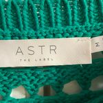 ASTR  The Label green open knit crewneck sweater Medium Photo 6