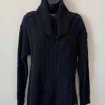 Ralph Lauren  Black Chunky Knit Shawl Turtleneck Sweater Size Large Photo 0