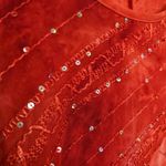 Westport 1962  Size Small S Red Sequin Tie Dye Blouse Sleeveless Boho Top Blouse Photo 3