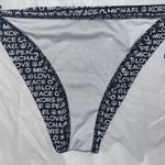 Michael Kors  Peace & Love String BIKINI Bottom Gray & White Women’s Large L Photo 5
