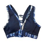Splendid  Studio To Street Blue Snakeskin Print Lace Up Back Sports Bra S New Photo 0