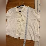 WAYF  Ivory Cream Top Blouse Bows Size Small *Flaws* Photo 7