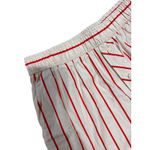 Reformation  Red Stripe Boxer Shorts Women's Size Medium Elastic Waist Button Fly Photo 2