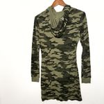 Calvin Klein long sleeve green Camo Print Hoodie mini Dress size medium Photo 7