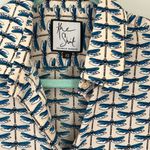 Dragonfly print "The Shirt" by Rochelle Behrens. Size XS Blue Photo 1