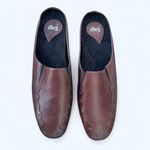 1803 Brown Leather Slip On Mule Comfort Shoes Made in Portugal Women's size 41 Photo 8