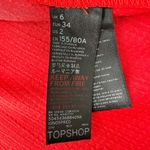 Topshop | Size 2 | Red Long Sleeve Bubble Texture Satin Wrap Minidress Photo 8