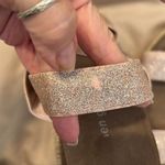 Madden Girl  size 8.5 pink & gold sparkly jute wedge comfy stylish sandals GUC Photo 9