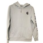 Carhartt Women Size XS Light Blue Clarksburg Graphic Sleeve Pullover Sweatshirt Photo 0