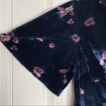 Free People  Womens Be My Baby Navy Blue Velvet Mini Button Back Dress Size 2/XS Photo 9