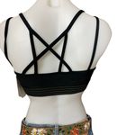 Splendid Black Crisscross Sports Bra XS Strappy Low Impact Bralette Yoga NEW Photo 5