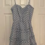 Purple And White Polka Dot Sundress Photo 0