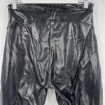 Spanx Faux Patent Leather Liquid Glossy Leggings Black High Rise Size Medium Photo 6