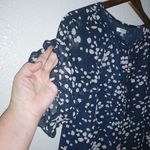 Madewell  M Navy White Sheer Layered Top Photo 2