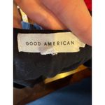 Good American  Bodysuit Women Small Black Ribbed Knit Square Neck Thong Gothic‎ Photo 6