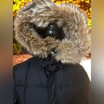 Ralph Lauren Lauren  Black Puffer Longline Faux Fur Hood Coat sz Large Photo 10