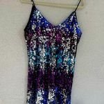 Anna Sui NWOT Anna Kaci midnight spaghetti strap sequin dress medium Photo 8