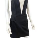 Michelle Mason Black and White Strapless Mini Dress Photo 8