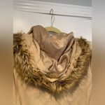 a.n.a NWT  Size S Khaki Tan Zip Up Adjustable Utility Jacket Removable Fur Hood Photo 9