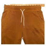 MATE the Label Rust Fleece Jogger Sweatpants, Small Brown Photo 3