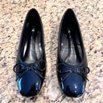 Cider Womens 39 Faux Patent Leather Bow Decor Square Toe Ballet Mary Jane Flats Photo 8