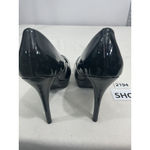 Womans Design By Alho Black Patten Leather Slip On Stilettos Platform Pumps 8 Photo 4