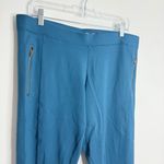 Betabrand  Yoga Riding Pants Dress Pants Snap Ankle Zip Pockets Teal Size XL Long Photo 3