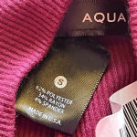 AQUA Purple Mock Neck Long Sleeve Ribbed A-Line Swing Mini Dress Small Boho Photo 7