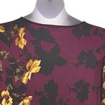 Susan Graver  Tunic Floral Maroon Purple 2X Photo 3