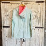 Light Blue Hoodie with Pink Accents Size M Photo 2