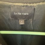 La Fee Verte Black and Silver Bomber Jacket with Metallic Finish Photo 1