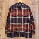 Ralph Lauren Plaid Purple Burgundy Brown Flannel Shirt Jacket Top Long Sleeve 100% Cotton-S #streetwear #goth #indie #grunge Photo 0