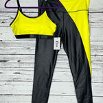 Zyia Active NWT XL 20 Neon Yellow Metallic 2 Pc. Sports Bra & 7/8 Leggings Set Photo 0