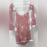 Billabong  Women’s Night Fox Smocked Off Shoulder Floral Dress in Ash Rose Photo 7
