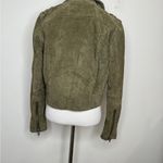 BLANK NYC  sl8 olive suede moto jacket Photo 2