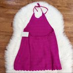 1. State  Halter Crochet Knit Top Tropic Berry Photo 3