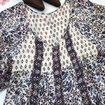 Free People  Flutter Sleeve Aztec Boho Bohemian Babydoll Top Photo 5