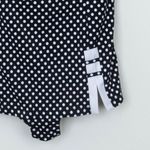 Catherines Womens Polka Dot One Piece Swimsuit Size 20W Retro Pin Up Vacation Black Photo 2