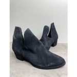 Free People  Boots Size 9 V Black Suede Leather Ankle Booties Size 39EU Western Photo 8
